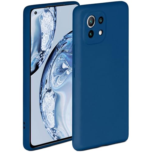 Coque Xiaomi Mi 11 ONEFLOW en silicone souple bleu avec protection de caméra