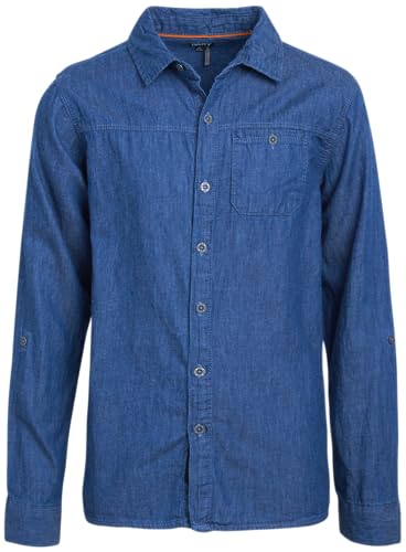 DKNY Boys' Shirt - Classic Fit Woven Long Sleeve Button Down Shirt - Casual Collared Shirt for Boys (8-20)