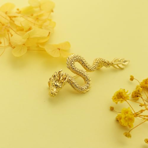 Image of Snake Brooch Metal Vintage Brooch for Women and Men - Lapel Pin, Hat Pin - Birthday and