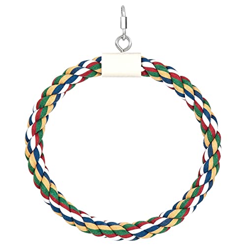 BCOATH Creative Cotton Rope Parrot Diameter Swing for Bird Cage Hanging Chewing Plaything for Entertaining and Skill Development for Parrots and Budgies