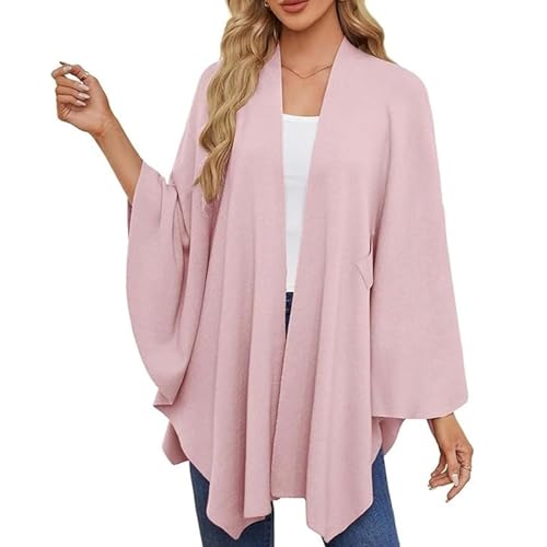 Consolidateh Shawl Sweater，Elegant Shawl Wraps Soft Open Front Sweater, Cross Front Knit Sweater for Office2