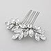 JAKAWIN Bride Crystal Wedding Hair Piece Rhinestone Hair Comb Bridal Hair Accessories for Women HC047 (Silver)