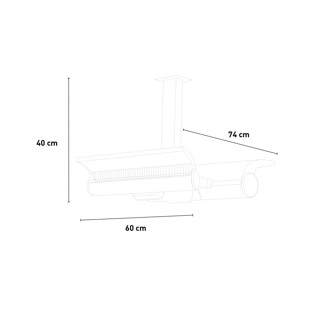 Sined STUFA INFRAROSSI SOFFITTO Calentador de techo reflectante doble de 4000W, Gris