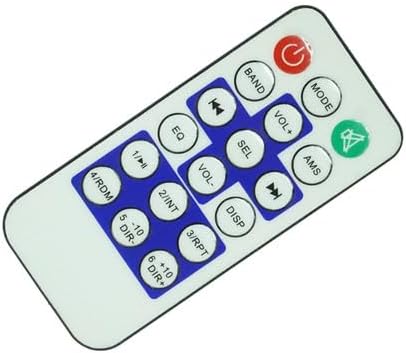 Înclinat view a telecomenzii, afișând dispunerea butoanelor.