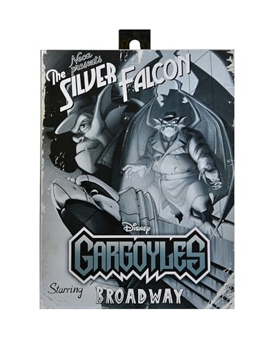 Image of NECA - Gargoyles Ultimate Detective Broadway Silver Falcon (with Closed Wings) Action Figure