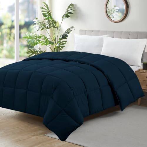 Edredom Ecopluma Toque de Pluma Solteiro 160 X 240 Marinho Camesa