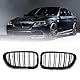 Front Nieren Kühlergrill Gitter, 1 Paar glänzend schwarze Doppellamellen Frontnieren Stoßfängergrill Ersatz für BMW 5 Series F10 F11 F18 520 523 525 530