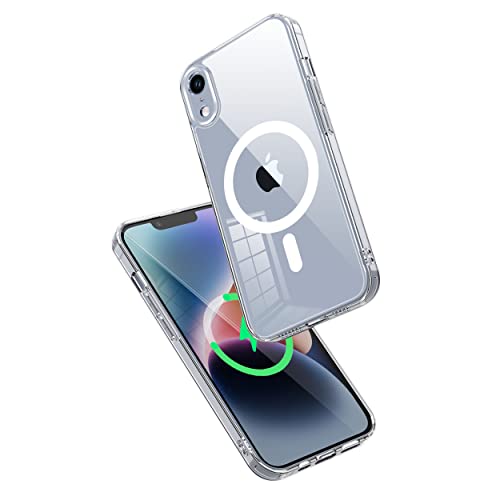 tigratigro Coque pour iPhone XR Compatible avec Mag-Safe,résistante aux Rayures, Structure de Protection antidérapante, Style Classique Transparent (iPhone XR 6,1 Pouces)