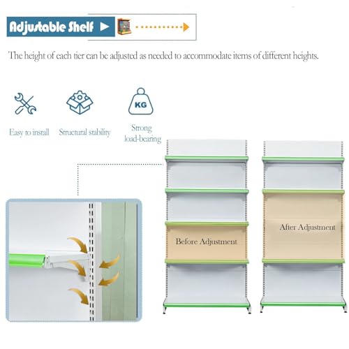 Étagère de supermarché pour snacks avec présentoir de rangement à hauteur variable - 6