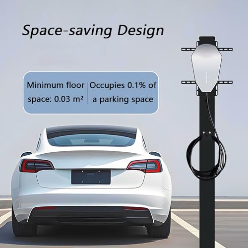 Support de borne de recharge électrique réglable pour éviter le câble au sol