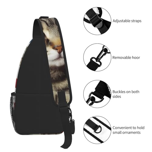 Morrales Urbana Sling Bag Negro para Hombre y Mujer miniatura 7