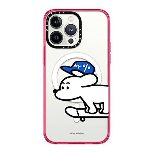 CASETiFY RpNg iPhone 14 Pro Max P[X [MILKi (2x MIL-STD-810G)/1.2m̗eXgNA/MagSafe ɑΉ] - Skater JOHN (Standard) - Hot Pin