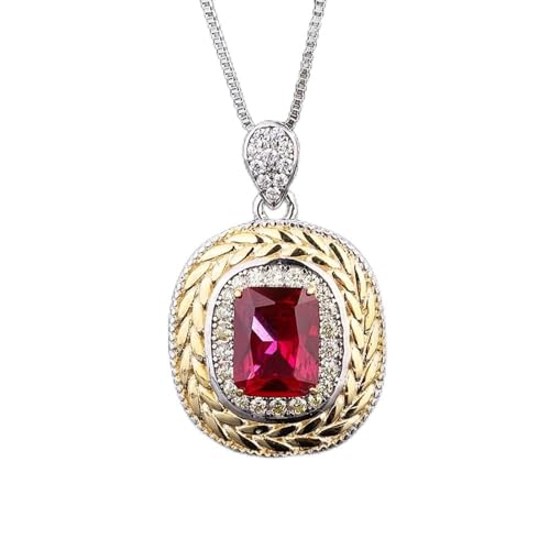 Collier émeraude rubis véritable 9 mm bijoux accessoires femmes tendance