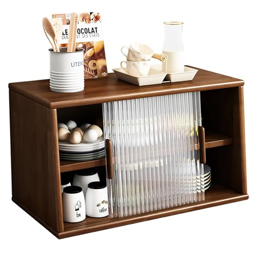 LJHFG63KUYT Mueble buffet aparador de madera maciza Armario de mesa cocina mostrador organizador para café Contenedor (50 cm)
