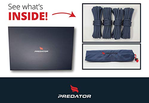 Predator (NZ) Hi-Performance Dock Lines and Bag Set (Navy) | 3/8" x 15' Double Braided Nylon Dock Line with 12 Inch Eyelet | Dock Lines for Boats - Image 3