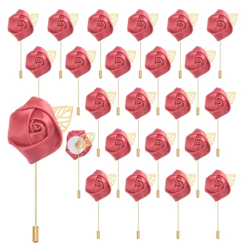 Boutonnières de poche en rose pour un mariage parfait