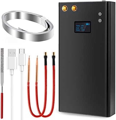 Spot Welder, 80 Gears Adjustable Portable Mini Spot Welder with LCD Screen, 11000mAh Battery Spot Welder with Spot Welding Pen, 5M Nickel Strip and USB Charging Cable for Battery Pack Spot Welding