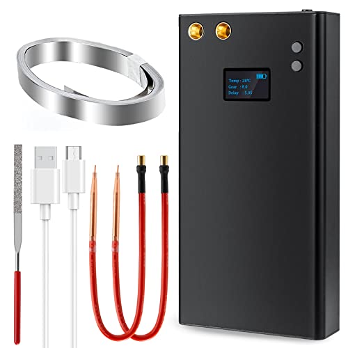 Spot Welder, 80 Gears Adjustable Portable Mini Spot Welder With Lcd Screen, 11000Mah Battery Spot Welder With Spot Welding Pen, 5M Nickel Strip And Usb Charging Cable For Battery Pack Spot Welding #TOP17