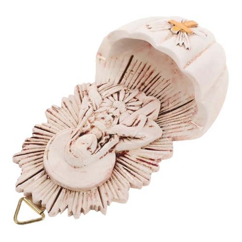 Yardenfun Family Holy Water Basin Housewarming Decor Church Wall Holy Water Holder for Wall Water Fountain Holy Quotes Water Bottle Jesus Holy Water Font Green Wall Hanging Resin