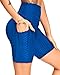 STARBILD Shorts Texturizodos para Mujer Pantalones Cortos Panal Scrunch Butt Push up con Bolsillo para Yoga Fitness Running Deporte #A-Azul M