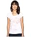 Calvin Klein Jeans Women's Short Sleeve Flower Ck Logo Crew Neck T-Shirt