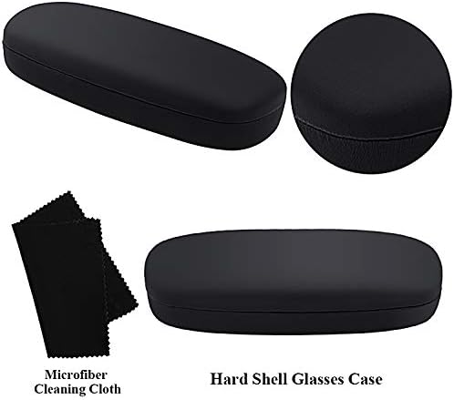 URATOT Hard Shell Eyeglasses Case Clamshell Glasses Case Protective Holder for Glasses, Sunglasses with Cleaning Cloth