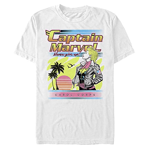 T-shirt Marvel Carol Corps au design vintage classique blanc
