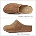 SHIBEVER Clogs for Women Mules Slip-On: Closed Toe Size 8 Summer Dressy Comfortable Womens Clog Mule - Brown Wedge Platform Sandals