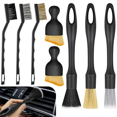 8 Pezzi Pennello Pulizia Auto Interni, Kit Pulizia Interni Auto,Spazzola Per La Pulizia Dei Dettagli Dell'Auto,Spazzola Lavaggio Auto Interni Super Morbida,Per Bocchette d'Aria E Cruscotti Di Auto
