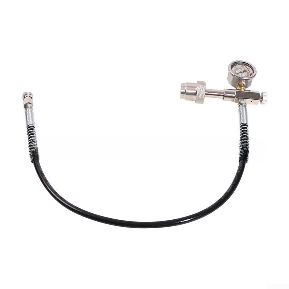 Medidor de buceo CGA347 con manguera de alta presión de 24 pulgadas OD de 8,5 mm y 46,7 mm para visualización clara de presión