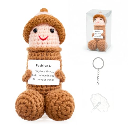 IYOOCSS Positive Crochet Stuffed Animals Emotional Support Plushies Funny Things Weird Stuff Dolls Presents for Men Boyfriend Husband