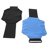 GOOHOCHY 2 Piezas Brazalete Ajustable para Teléfono Pierna Banda Antideslizante y Elástica para Running Ciclismo y Entrenamiento Funda Deportiva para Smartphone Pack de Unidades Negro Azul