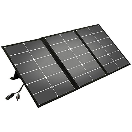 Litionite Arun 65W Pannello Solare Pieghevole e Portatile con Supporto Inclinato Integrato - Caricabatterie per Power Bank/Batteria Esterna/Generatore e Altri dispositivi con Porta DC
