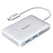 Produktbild AUKEY USB C Hub HDMI Port ( 4K ), Micro SD & SD Kartenslots, 3 USB 3.1 Ports und 100W USB C Ladeanschluss USB Type C Adapter Aluminium für MacBook Pro 2016 / 2017, iMac 2017, Samsung Galaxy S8, usw.