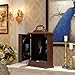 ChimeTide Vintage Mantel Clock with Hidden Safe, Antique Brown Style Fireplace Clocks, Desk and Shelf Clock for Living Room Decor, Farmhouse, Office, Gifts New Home (12.6