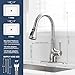 Kitchen Faucet-WEWE Single Handle Stainless Steel Brushed Nickel Pull Down Kitchen Sink Faucet with Pull Out Sprayer