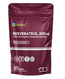 Wellthy Pure Resveratrol 30 Cápsulas. 300mg por Porción, 30 Porciones por Envase, VCaps Cápsulas Veganas, Bottle Free