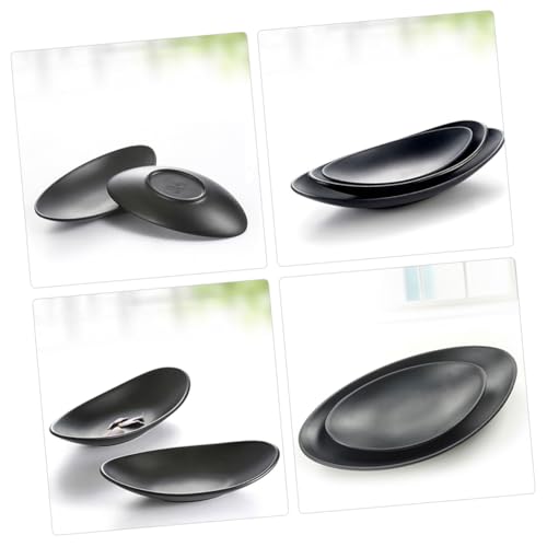 Platos Melamina Sushi Negro Mate x2 piezas miniatura 5