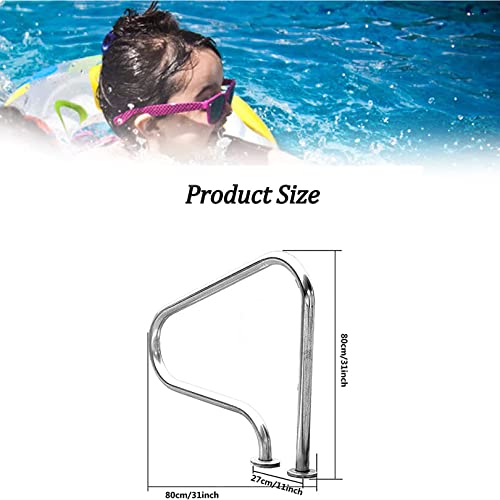 Barandal para Piscina de Acero Inoxidable 304 de 31 Pulgadas miniatura 2
