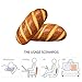 Gecter 3D Simulation Bread Shape Pillow Soft Lumbar Baguette Back Cushion Funny Food Plush Stuffed Toy for Animal Cat Dog Lovers Home Decor (23.6'')