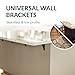 Iron Supports Universal Heavy-Duty Commercial Bracket - Industrial Support Brackets - Steel Mounting Bracket for Shelves, Vanities, Buffets, Desks (Matte Black - 12