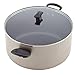 Farberware Promotional Cookware Aluminum Nonstick Covered Stockpot, 10.5-Quart, Champagne Silver