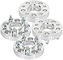 cciyu 1 inch Wheel Spacers 5x110 65.1mm Bore with 12x1.25 Lug Nuts Adapters for Cherokee for Dart for 500X - 4PCS