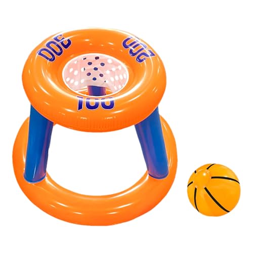 Canasta De Baloncesto Piscina, Canasta De Baloncesto Hinchable con Pelota para Piscina, Aro De Baloncestos Juegos De Agua, Juego De Basket Flotante, Juguete Inflable De Baloncestos para Piscinas
