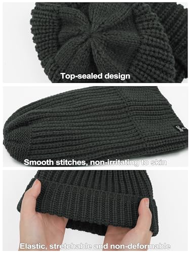 Cooraby 4 Packs Kids Knitted Baby Beanie Hats Toddler Winter Bonnet Soft Warm Knit Hats Caps for Boys Girls3