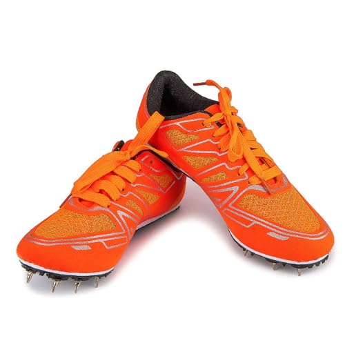 Zenithia DéDiéEs Pointes De Sprint Junior,Chaussures à Pointes D'AthléTisme Baskets AntidéRapantes à Pointes,AntidéRapantes ImperméAbles LéGèRes Respirantes en Maille pour Homme,Femme Et Enfant