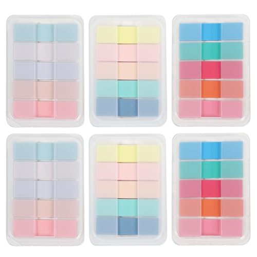 ANAMO 付箋 フィルム ふせん かわいい 透明 600枚 (3色×2個)