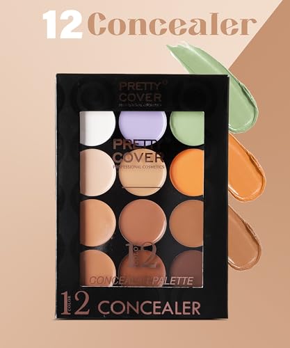 Image of Multi-Shade Concealer Palette - Blends to Cover Acne, Redness & Imperfections with a Natural Finish (Shade 1)