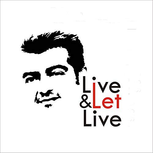 LYOMAN Live and let Live Sticker Rear Styling Water Resistant Vinyl Matte Finish Decal (Red and Black, Standard) Nice and Unique Looks, Stylish and Trendy