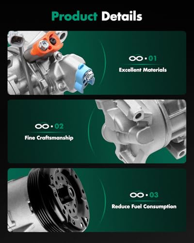 Image of SCITOO 2004-2006 AC Compressor Fit for Scion xA A /C Compressor for Scion xB 2004 2005 2006 1.5L Fast Cooling Air Conditioning Compressor | Fast Cooling, Ultra Low Noise (≤72 dB)Air Conditioner Compressor with Clutch, Easy Installation, 4710606 5512151 7512151